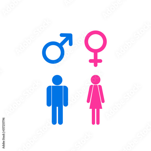 Male and female icon vector illustration isolated on white background