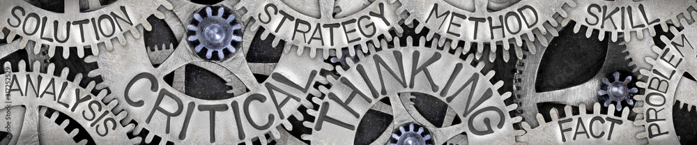 Photography Metal Wheels with Critical Thinking Concept
