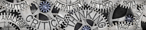 Photography Metal Wheels with Critical Thinking Concept