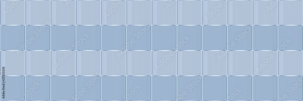 Banner background poster abstract industrial long striped checkered with lines geometric horizontal silver blue gray gradient shiny. texture of metal surface steel chrome, silk fabric, satin, textile