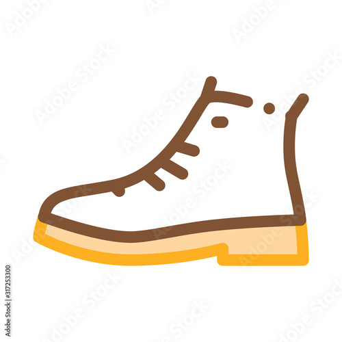 Repaired Shoe Icon Vector. Outline Repaired Shoe Sign. Isolated Contour Symbol Illustration