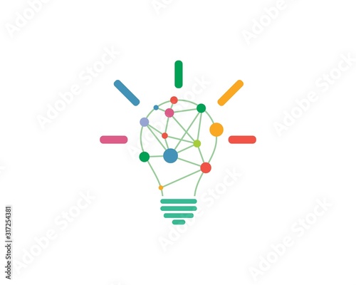 bulb tech  idea,creative, concept illustration