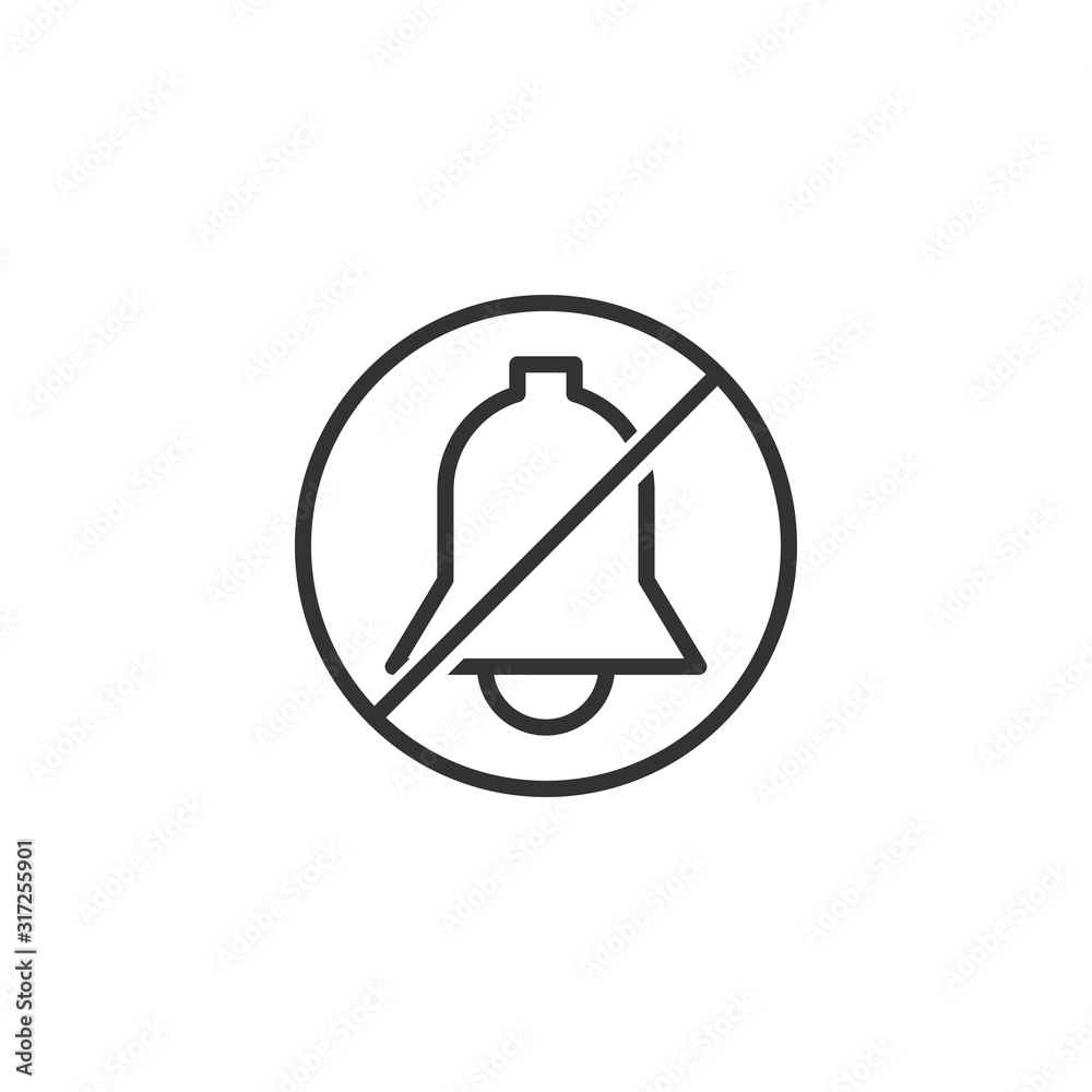 Silent Notification Icon Design Vector Silent Notification Icon Design Vector