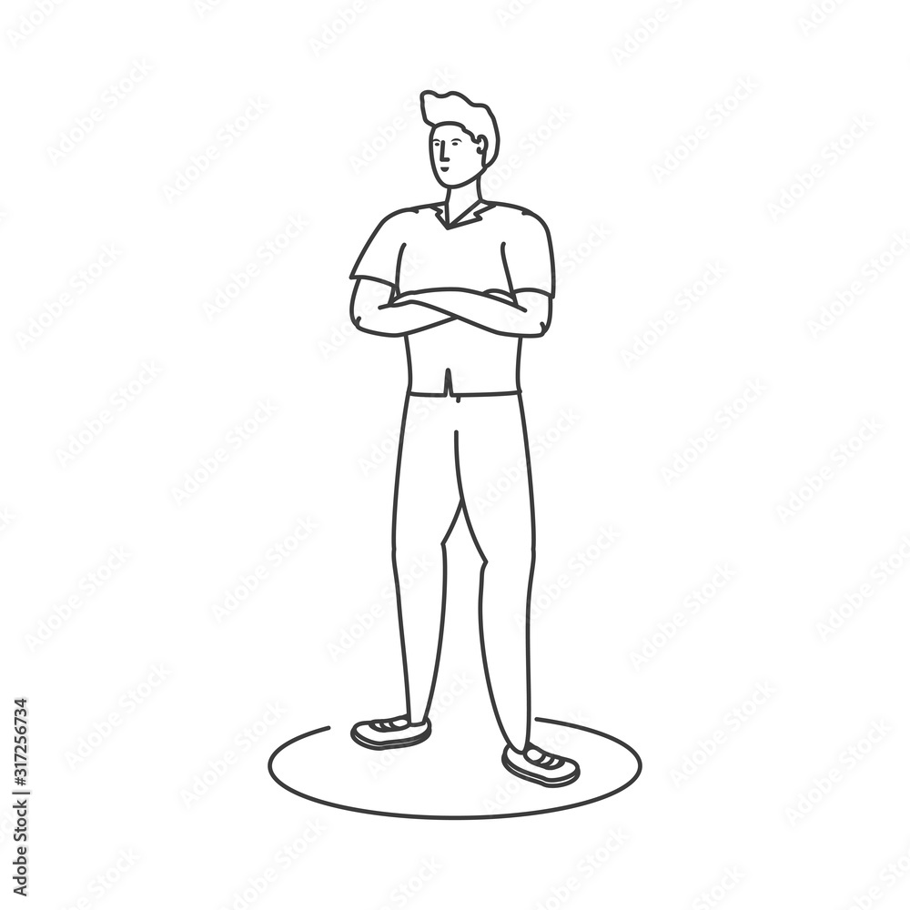 young man avatar character icon