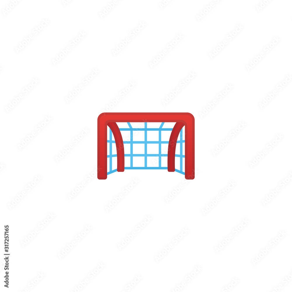 Goal Net Vector Icon. Isolated Football, Soccer, Hockey Sport Games Gate Emoji, Emoticon