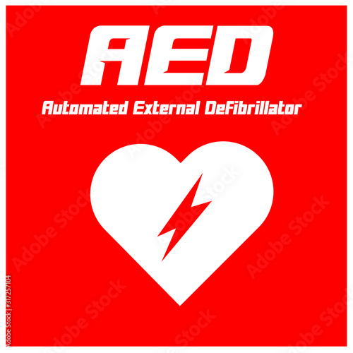 AED Emergency defibrillator AED icon