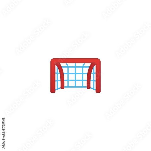 Goal Net Vector Icon. Isolated Football, Soccer, Hockey Sport Games Gate Emoji, Emoticon Illustration