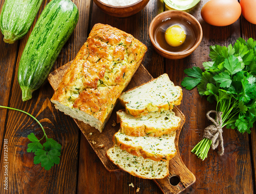 Unsweetened zucchini cake
