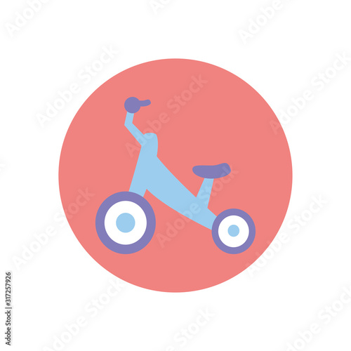 Isolated tricycle toy vector design
