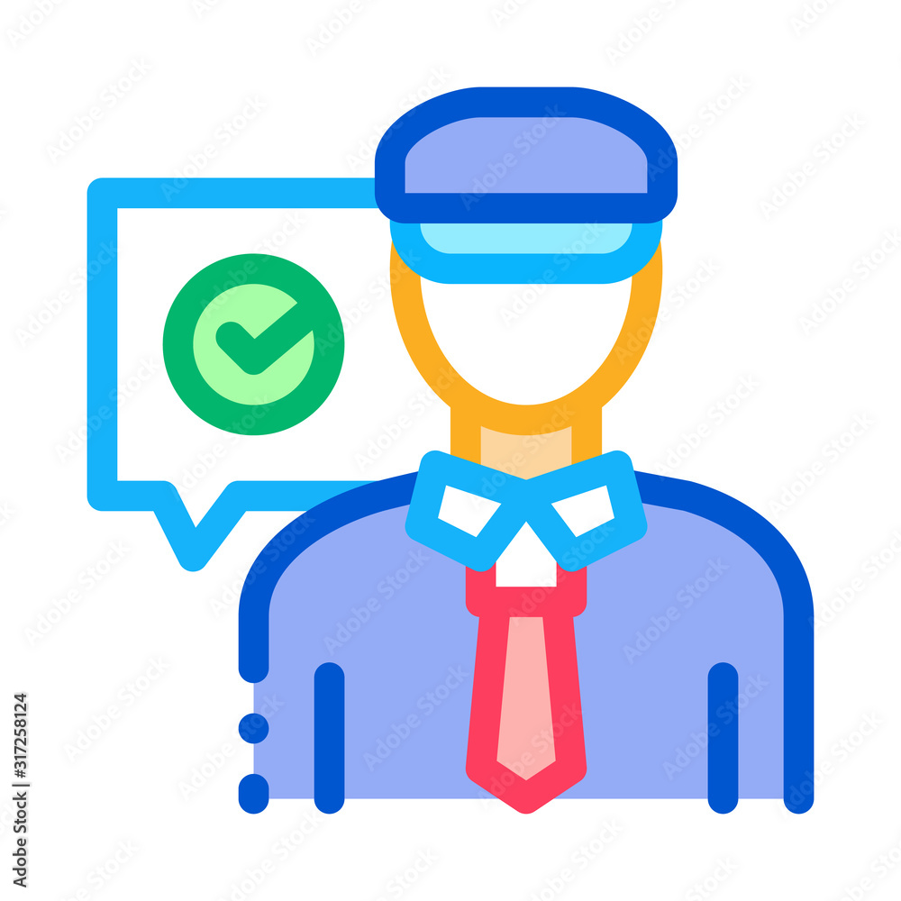 Policeman Access Icon Vector. Outline Policeman Access Sign. Isolated Contour Symbol Illustration Policeman Access Icon Vector. Outline Policeman Access Sign. Isolated Contour Symbol Illustration