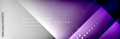 Abstract background - squares and lines composition created with lights and shadows. Technology or business digital template