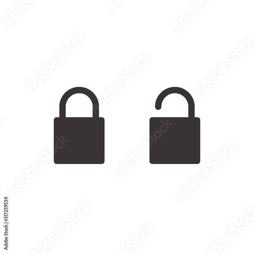 lock, set, vector, icon, open, closed.icon; lock; set; key;