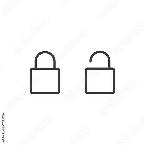 lock, set, vector, icon, open, closed.icon; lock; set; key;