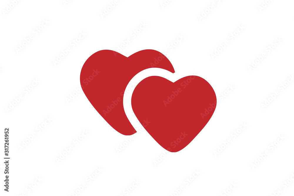 Couple of heart icon vector