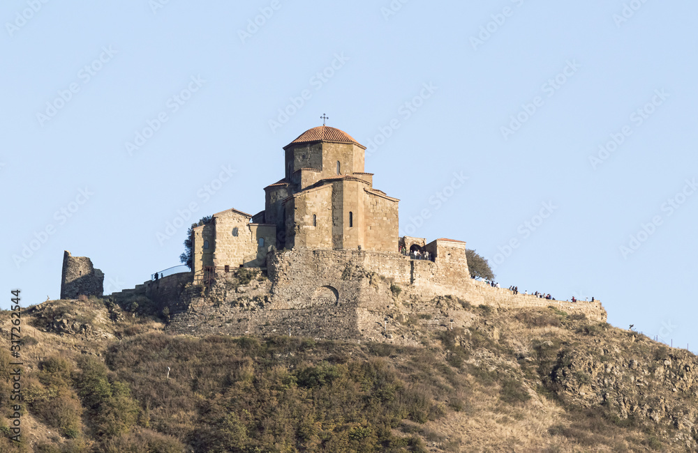 The Jvari Monastery of Mtskheta on a mountain near the Mtskheta city in Georgia