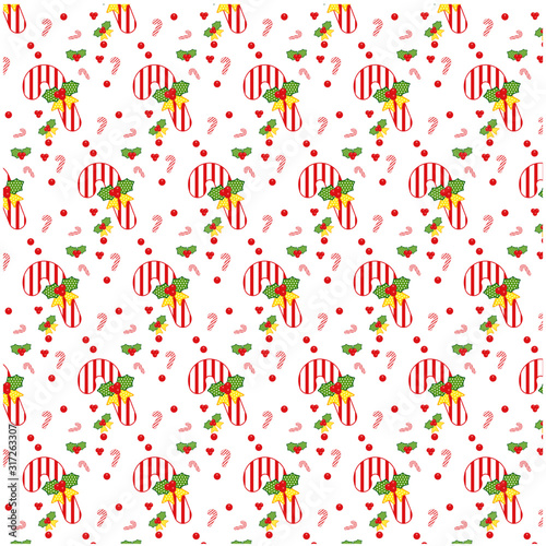 Christmas pattern on a white background