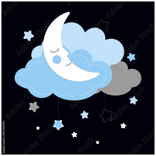 moon in the clouds