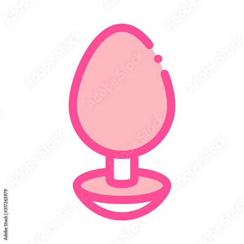 Anal Plug Sex Toy Icon Vector. Outline Anal Plug Sex Toy Sign. Isolated Contour Symbol Illustration