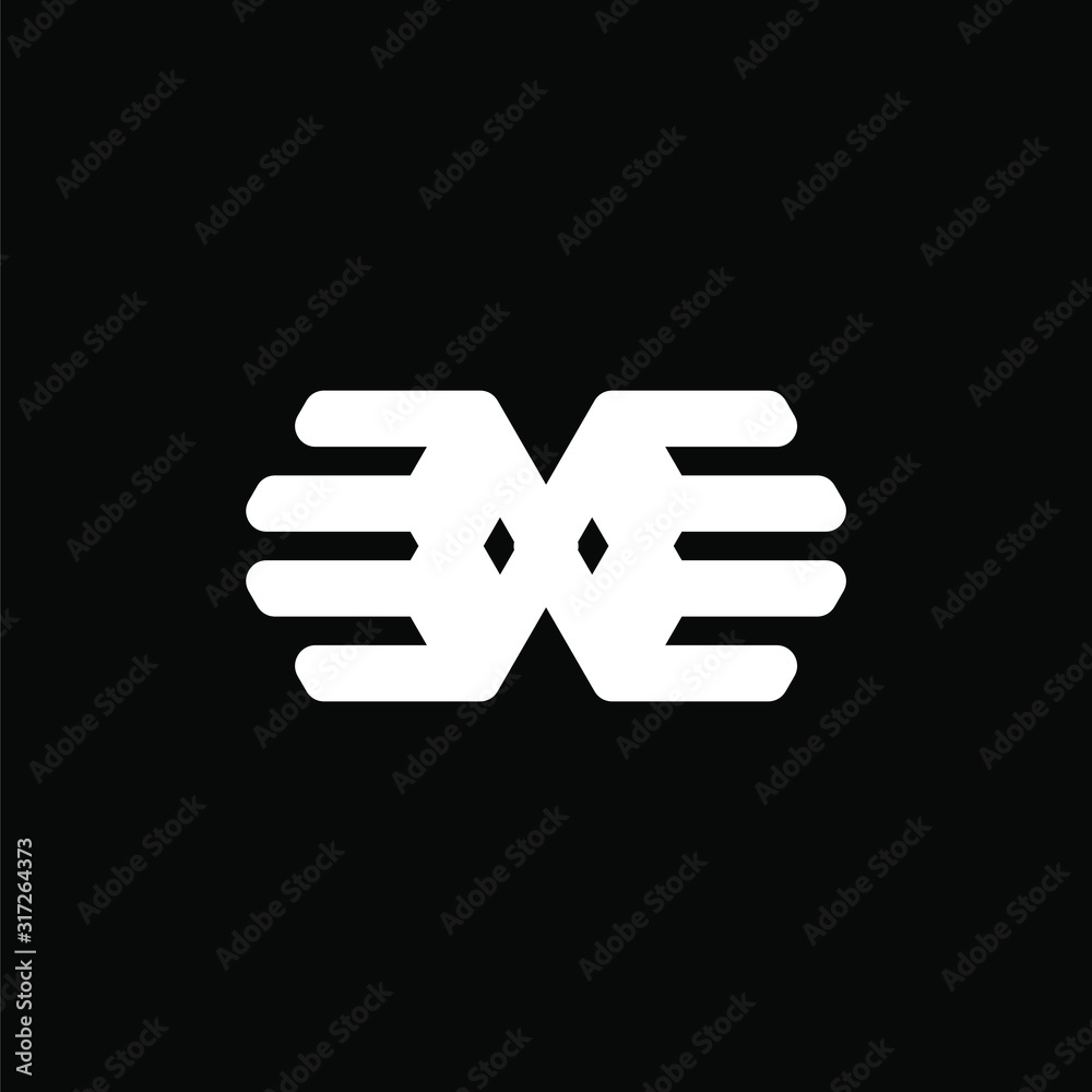 Abstract two hand symbol with bold finger line art icon in flat design monogram illustration Abstract two hand symbol with bold finger line art icon in flat design monogram illustration