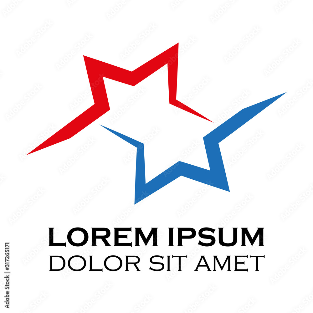 Obraz premium Star Logo Template vector icon illustration design 