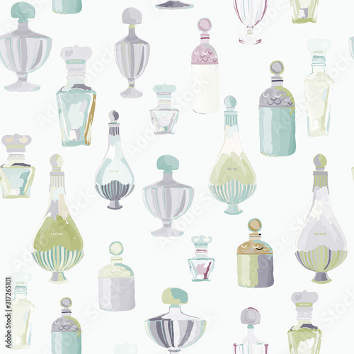 Parfume vintage bottle. Vector background EPS10