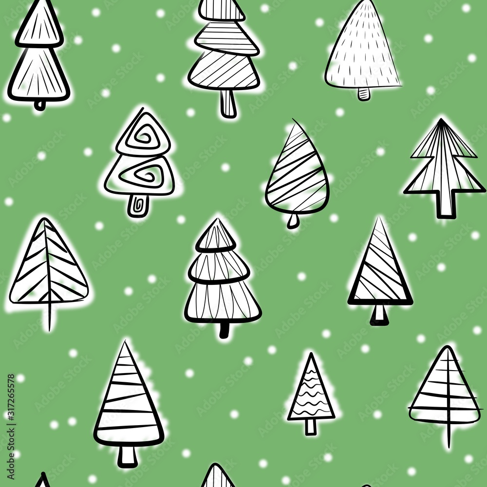 seamless pattern with trees seamless pattern with trees