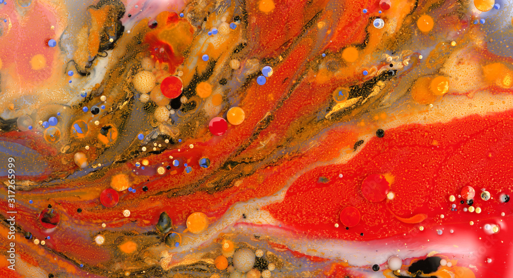 Macro Abstract bubble texture marble background. Acrylic color in water and oil. Macro Abstract bubble texture marble background. Acrylic color in water and oil.