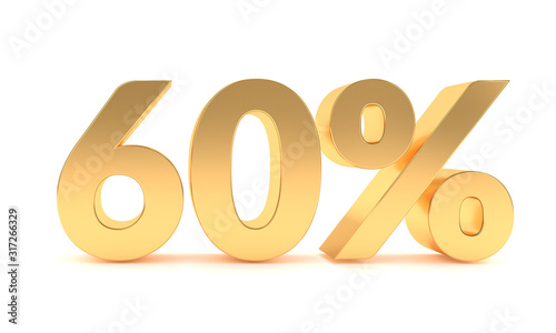 Fotografia Gold 60 percent discount sale promotion