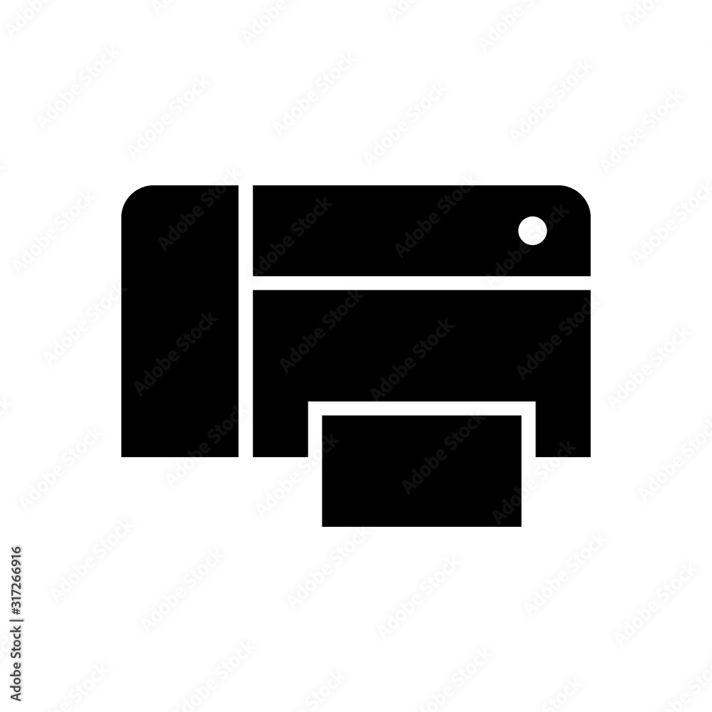 Printer icon design template, vector icon designed in flat style isolated on white background, solid icon vector design, can be used for web and various needs of your project Printer icon design template, vector icon designed in flat style isolated on white background, solid icon vector design, can be used for web and various needs of your project