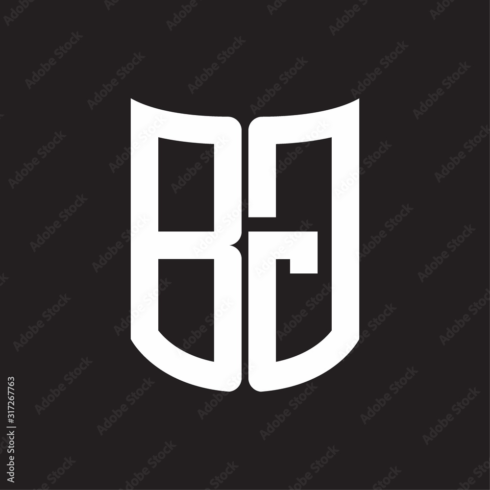 BG Logo monogram with ribbon style design template on black background BG Logo monogram with ribbon style design template on black background