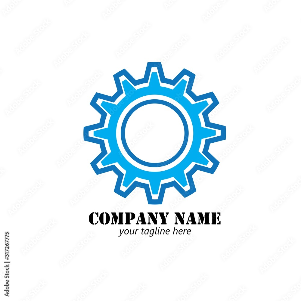 Gear logo design template vector illustration