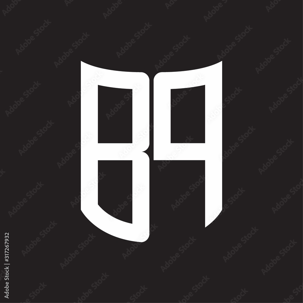 BP Logo monogram with ribbon style design template on black background