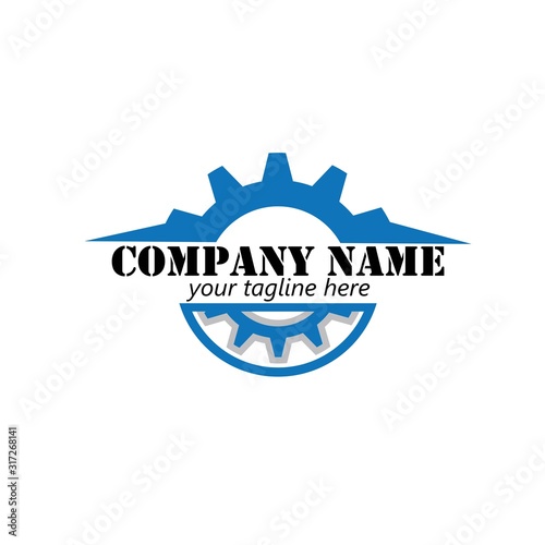 Gear logo design template vector illustration