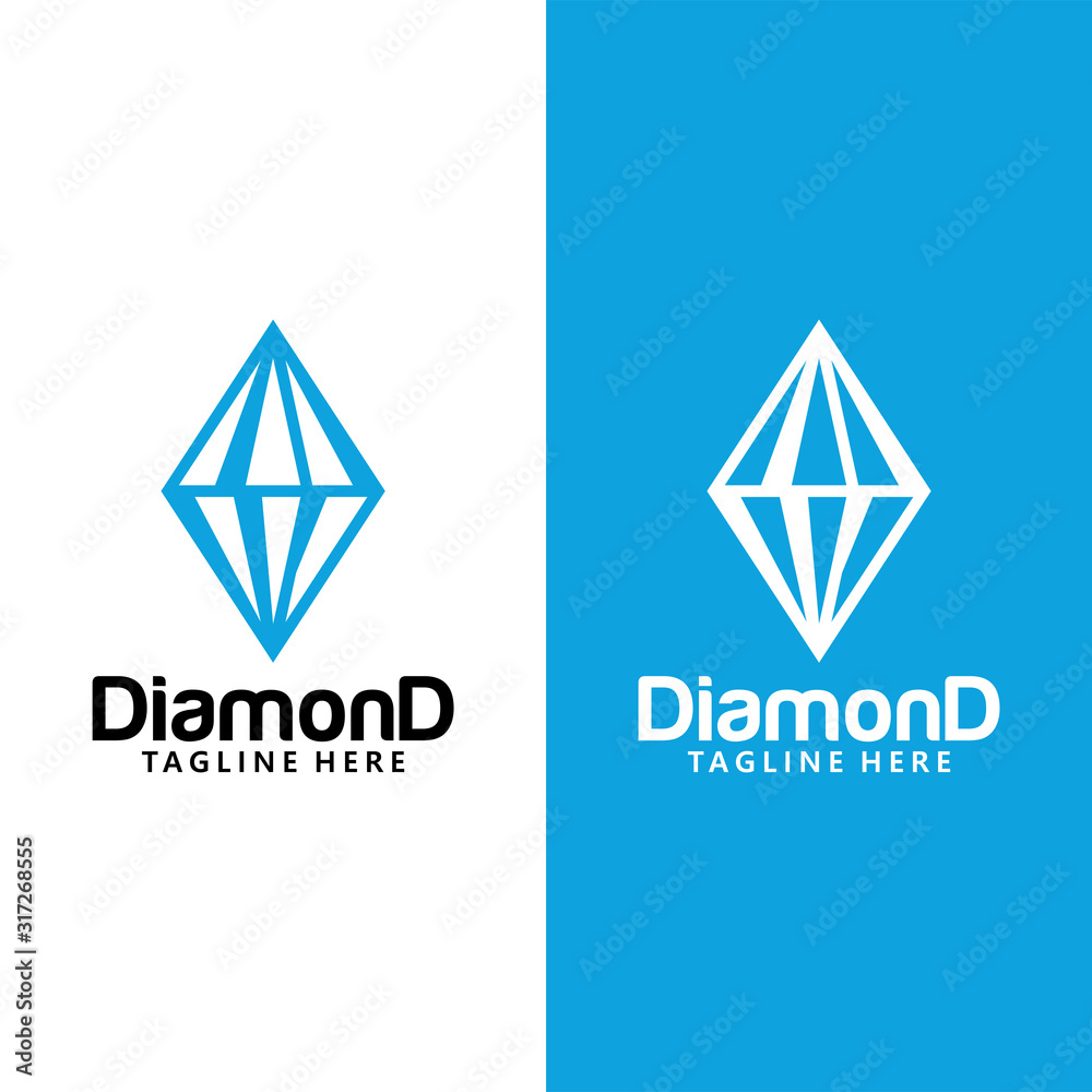 Naklejka premium diamond logo icon vector isolated