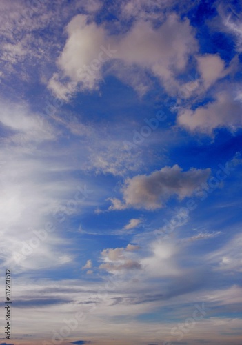 Fototapeta Naklejka Na Ścianę i Meble -  Sky and clouds background blue and white