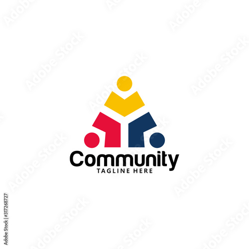 community logo icon vector isolated