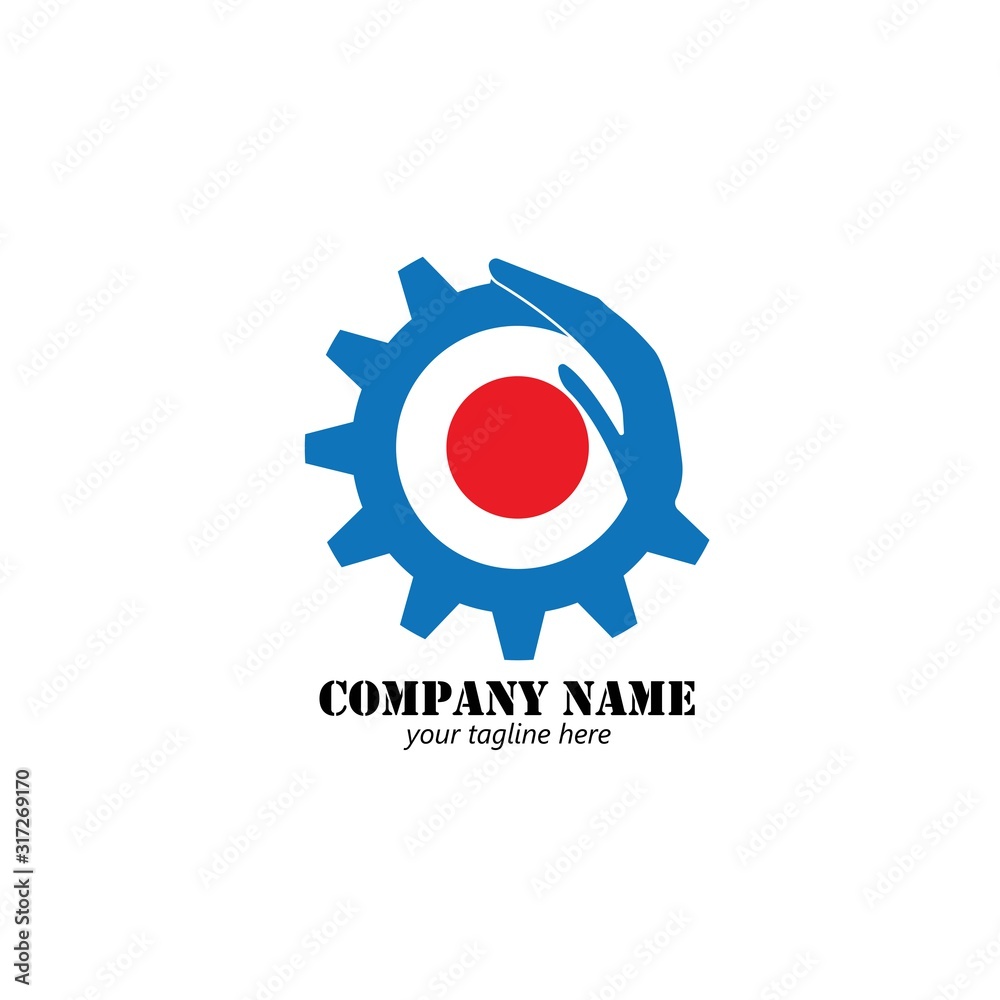 Fototapeta premium Gear logo design template vector illustration