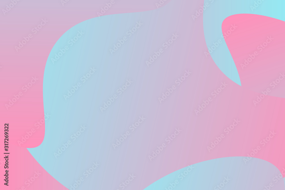 Trendy abstract background with pink and blue liquid shapes. Gradient color waves.Template for background, banner, card, poster. Vector EPS10 illustration.
