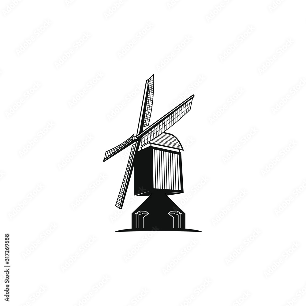 Windmill logo template vector icon illustration design Windmill logo template vector icon illustration design