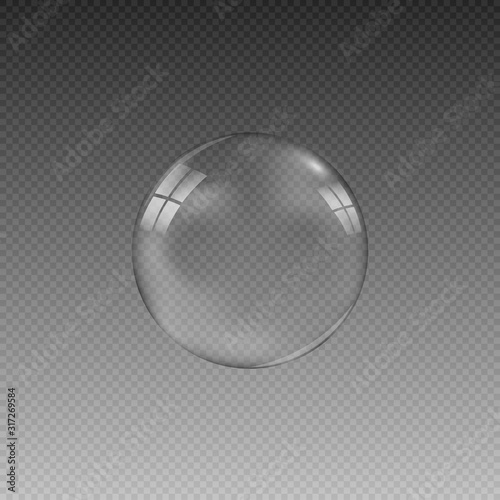 The illustration is made in the form of a drop or soap bubble. The illustration is made on a checkered background