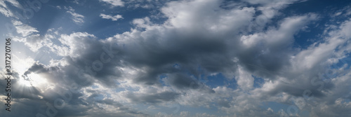 Tableau sur toile Sky background with clouds