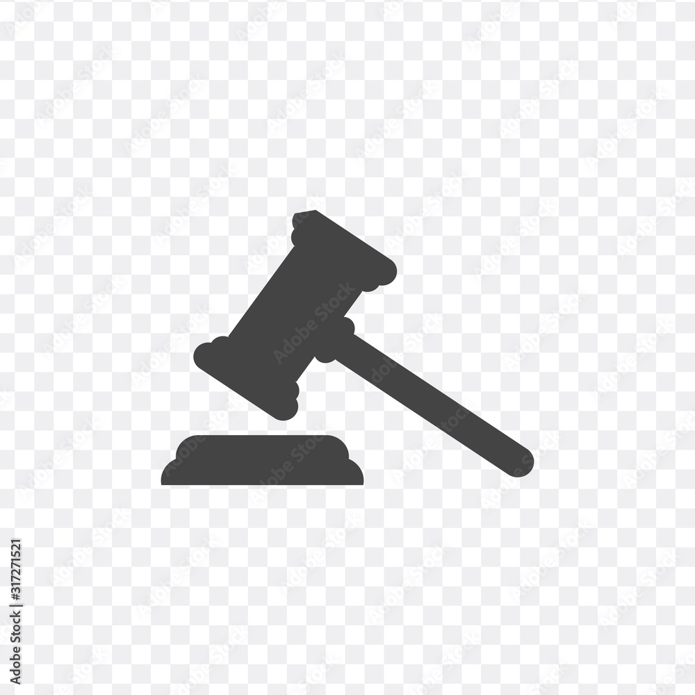 Judge or auction hummer. Flat style icon. Stock vector illustration isolated on white background. Judge or auction hummer. Flat style icon. Stock vector illustration isolated on white background.