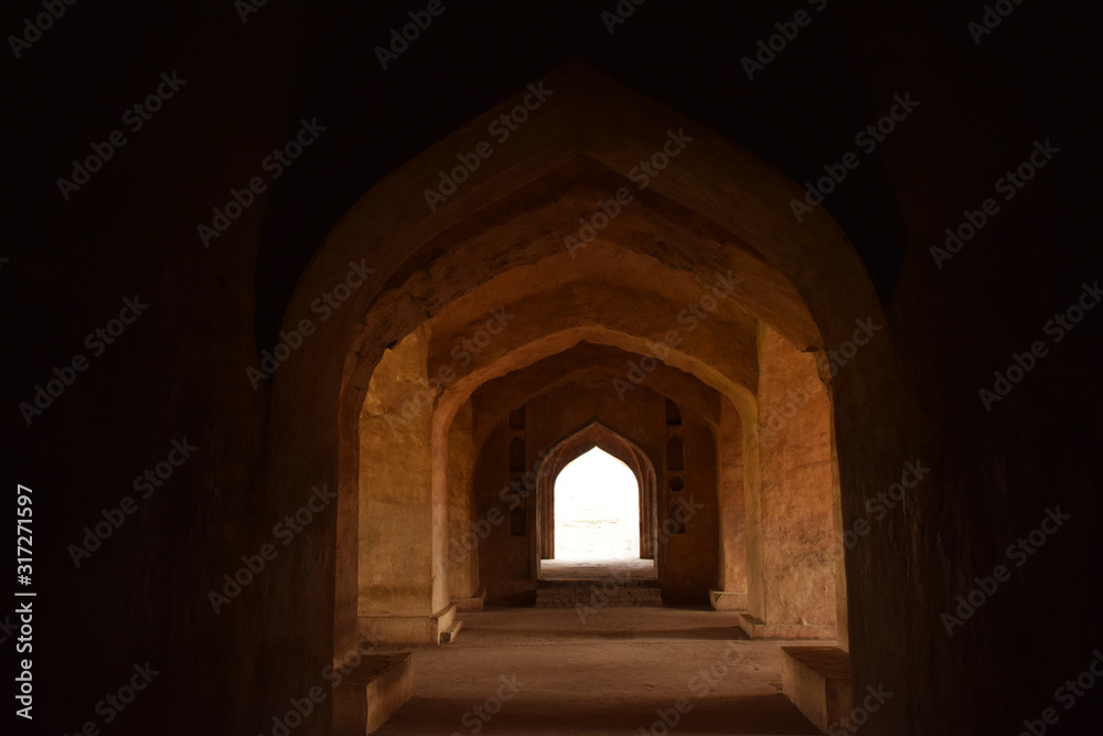 Old Abandoned Ancient Fort corridor