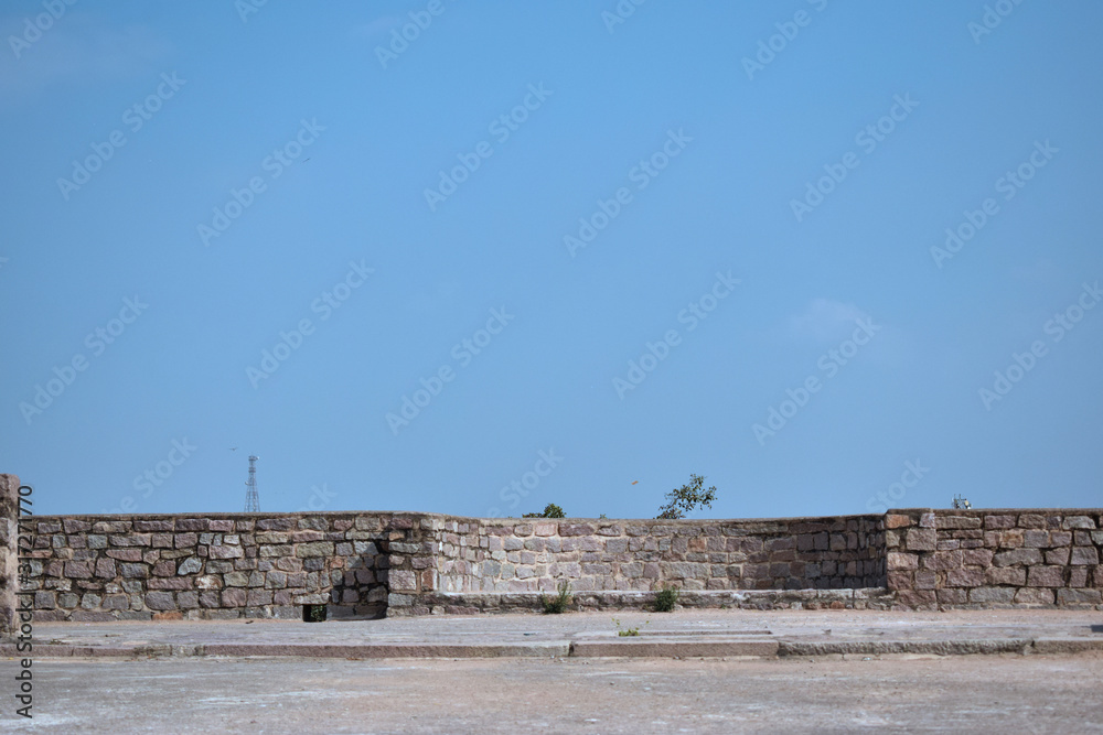 Old Abandoned Ancient Fort Top View Old Abandoned Ancient Fort Top View