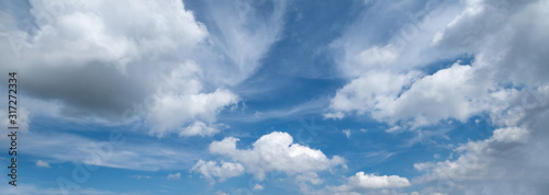 Blue sky background with clouds