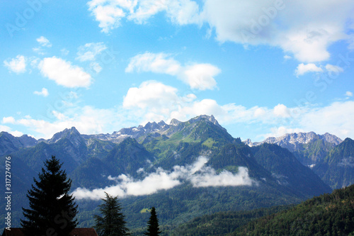 Obraz na płótnie Austria. Landscape with Austrian Alps. Summer in mountains. w salonie