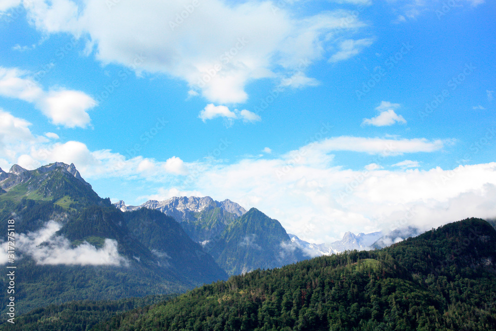 Austria. Landscape with Austrian Alps. Summer in mountains.