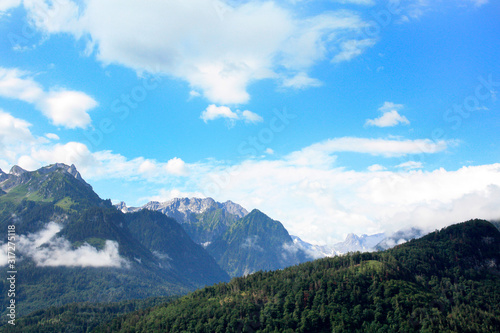 Austria. Landscape with Austrian Alps. Summer in mountains.