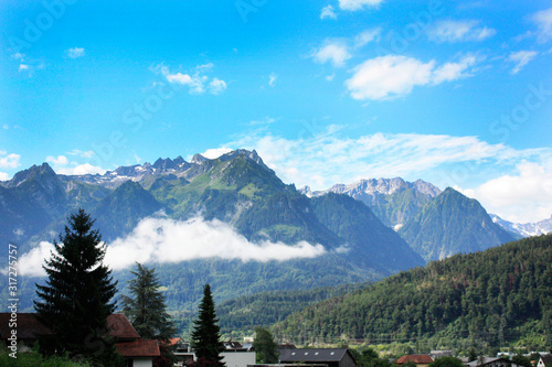 Obraz na płótnie Austria. Landscape with Austrian Alps. Summer in mountains. w salonie