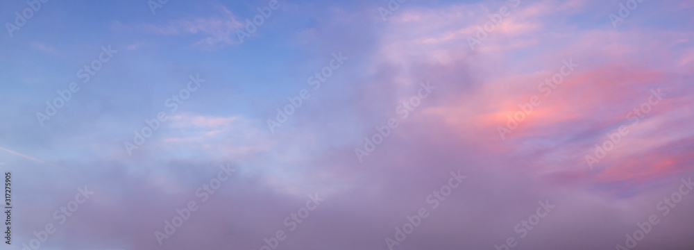 Evening sky background with clouds